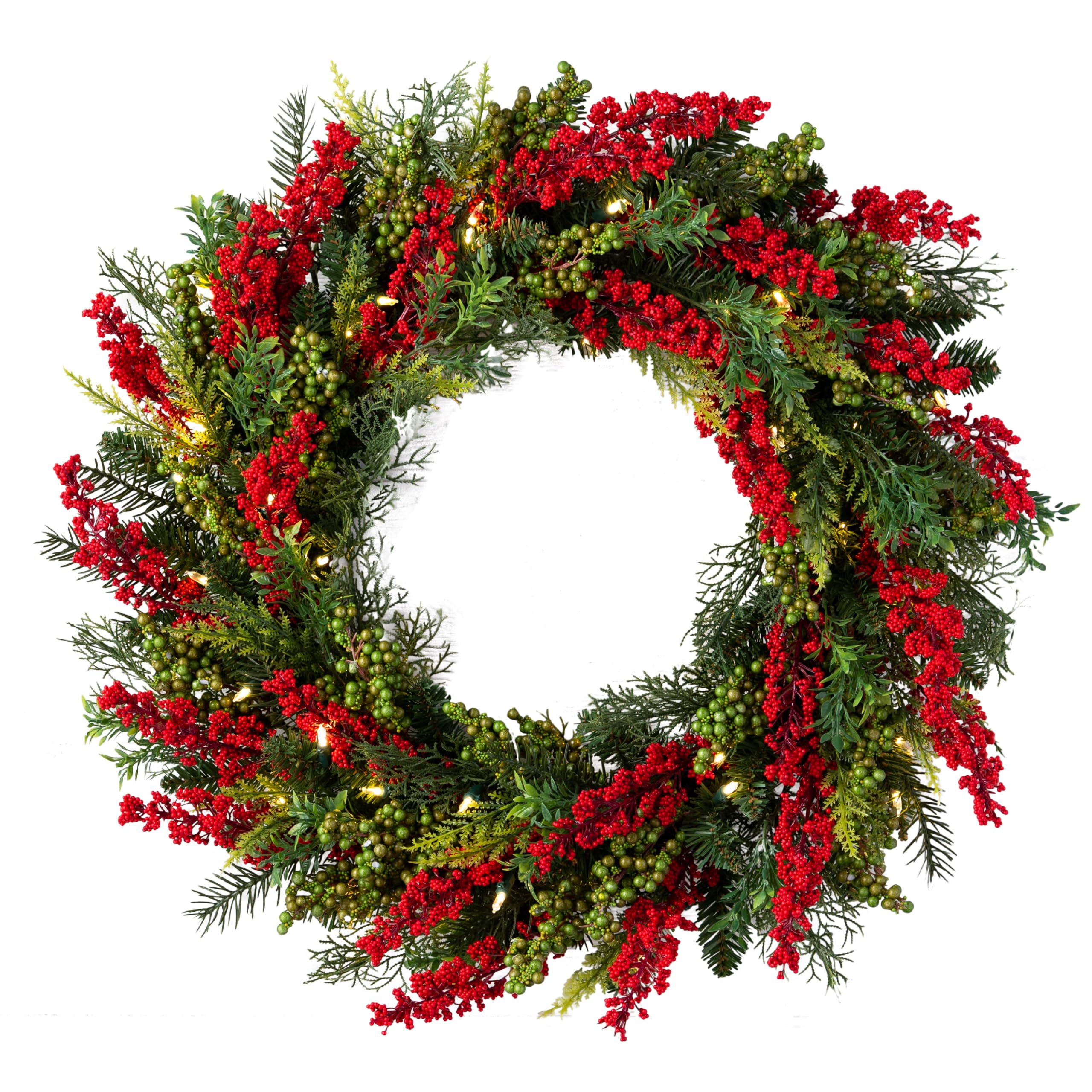 Amazon.com: Balsam Hill Outdoor Berry Burst Christmas Wreath - 28