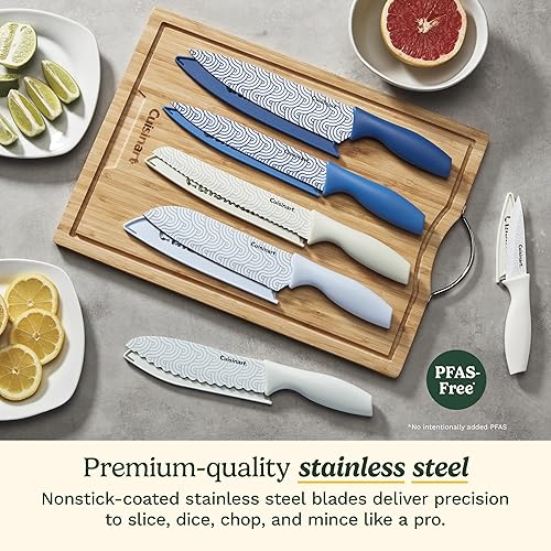 Miniatura 2 de Cuisinart Advantage Juego de Cuchillos de Cocina de 12 Piezas, Cuchillos de Acero Inoxidable con Revestimiento Antiadherente de Calidad Profesional