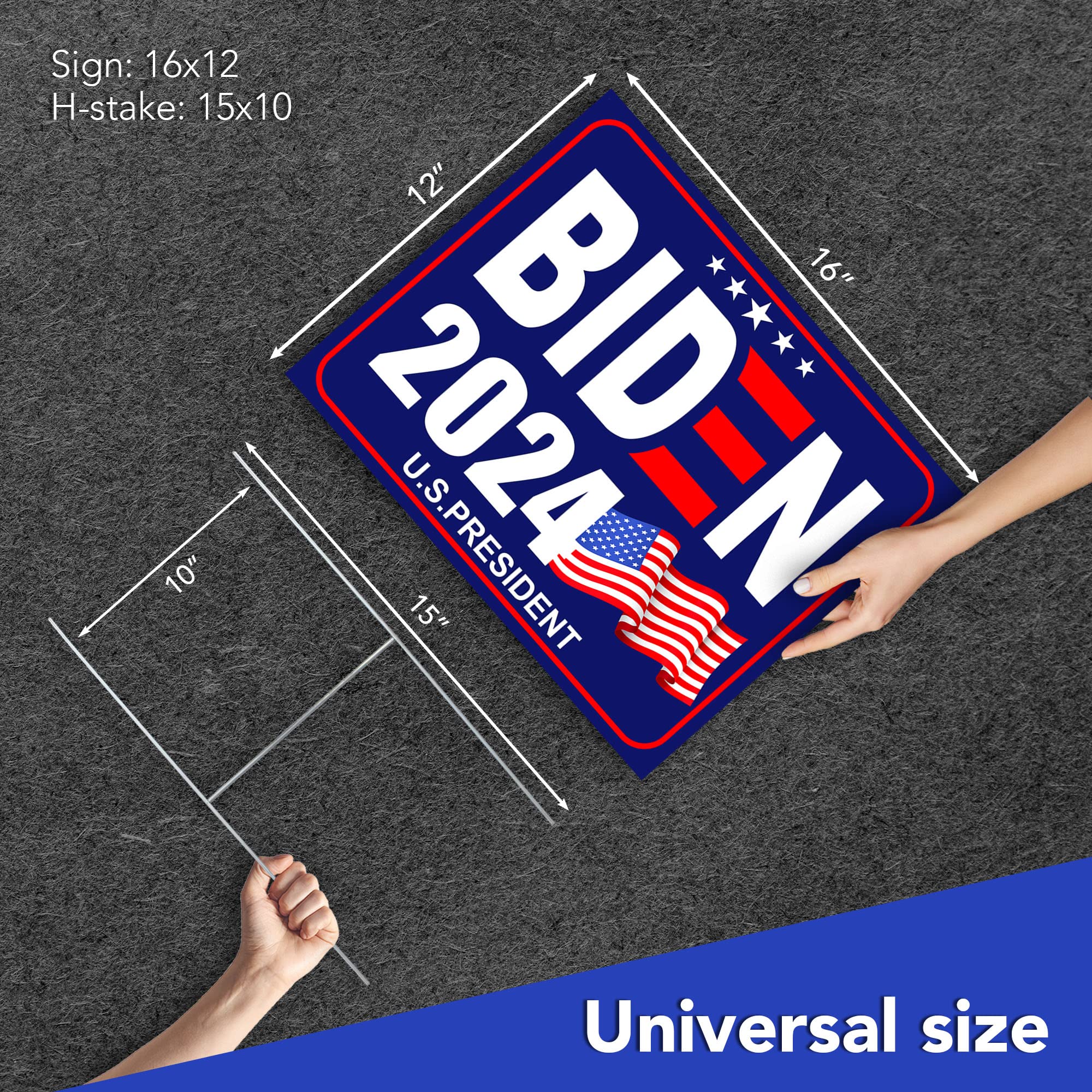 Biden 2024 Flagge – Doppelseitig, 90x150 Cm, Aus Robustem Polyester Für Drinnen & Draußen