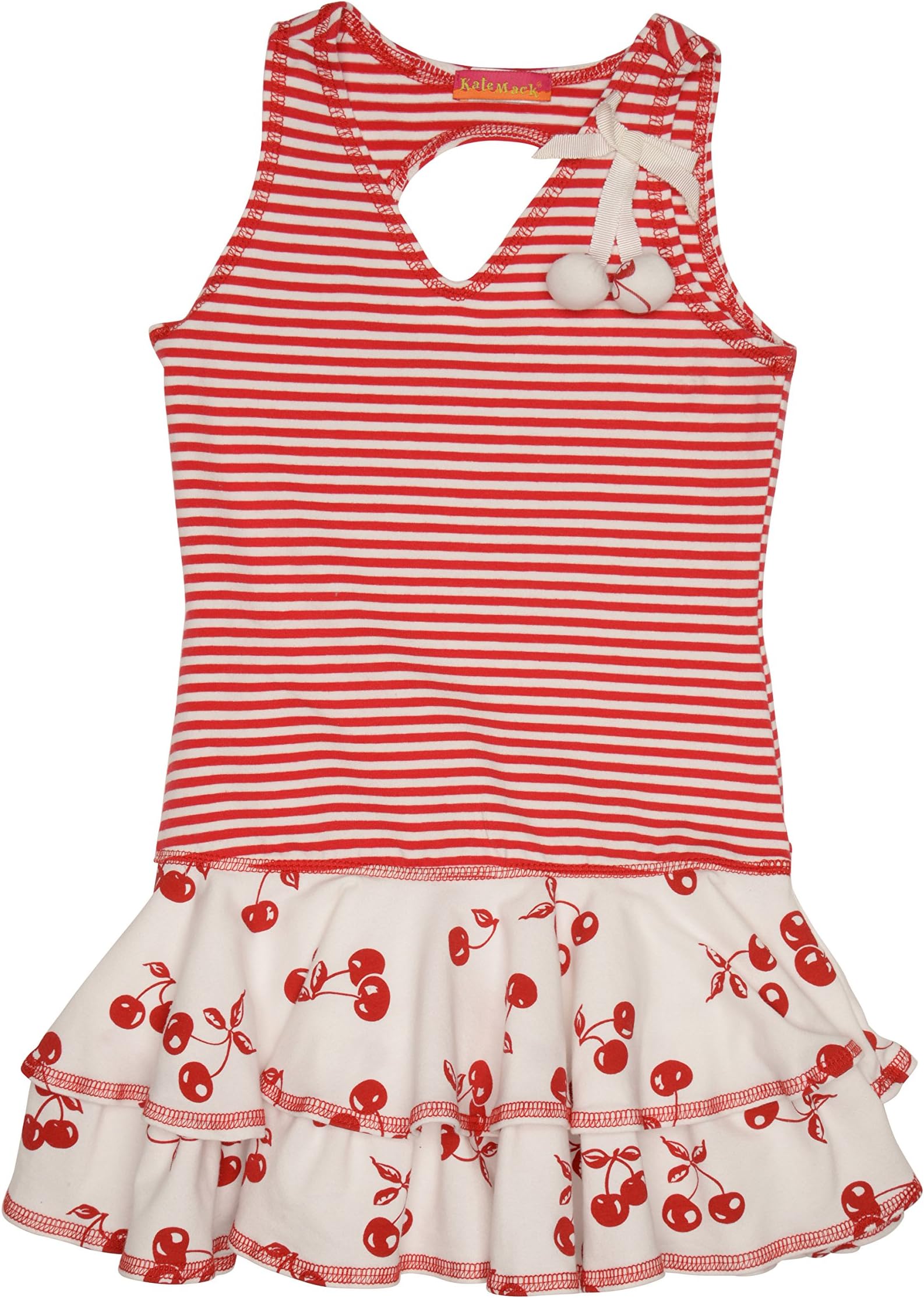 Kate Mack Girl's 7-16 Cha Cha Cherry Dress - Red