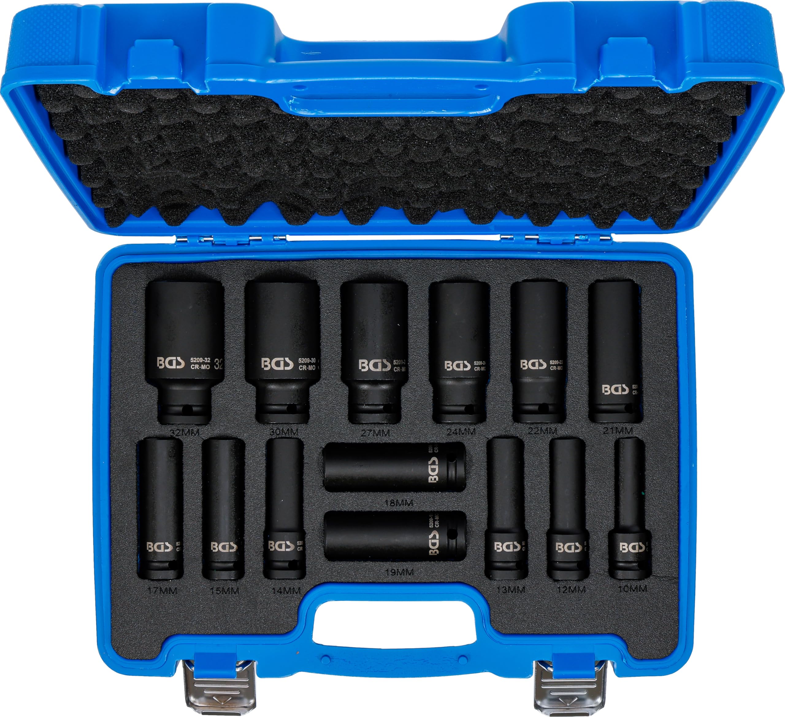 BGS 5209 | Juego de llaves de vaso de impacto Gear Lock | entrada 12,5 mm (1/2") | 10 - 32 mm | 14 piezas