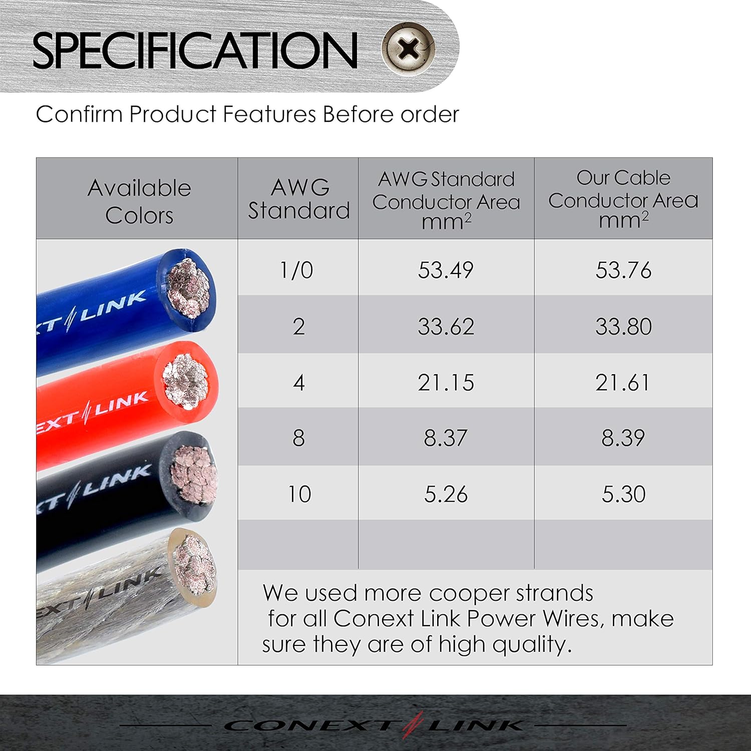 Exclusive Discount 70% Price Conext Link 25 FT 1/0 AWG 0 GA Full Gauge Battery Power Cable Ground Wire Frost Blue OFC Copper