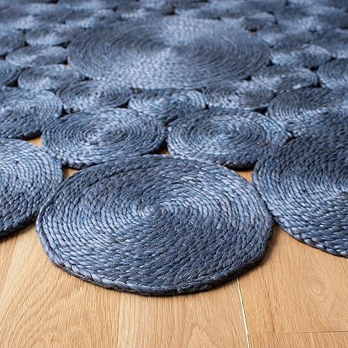 Miniatura 3 de SAFAVIEH Natural Fiber Round Collection NF363N - Alfombra redonda de yute de 6 pies, hecha a mano, estilo bohemio