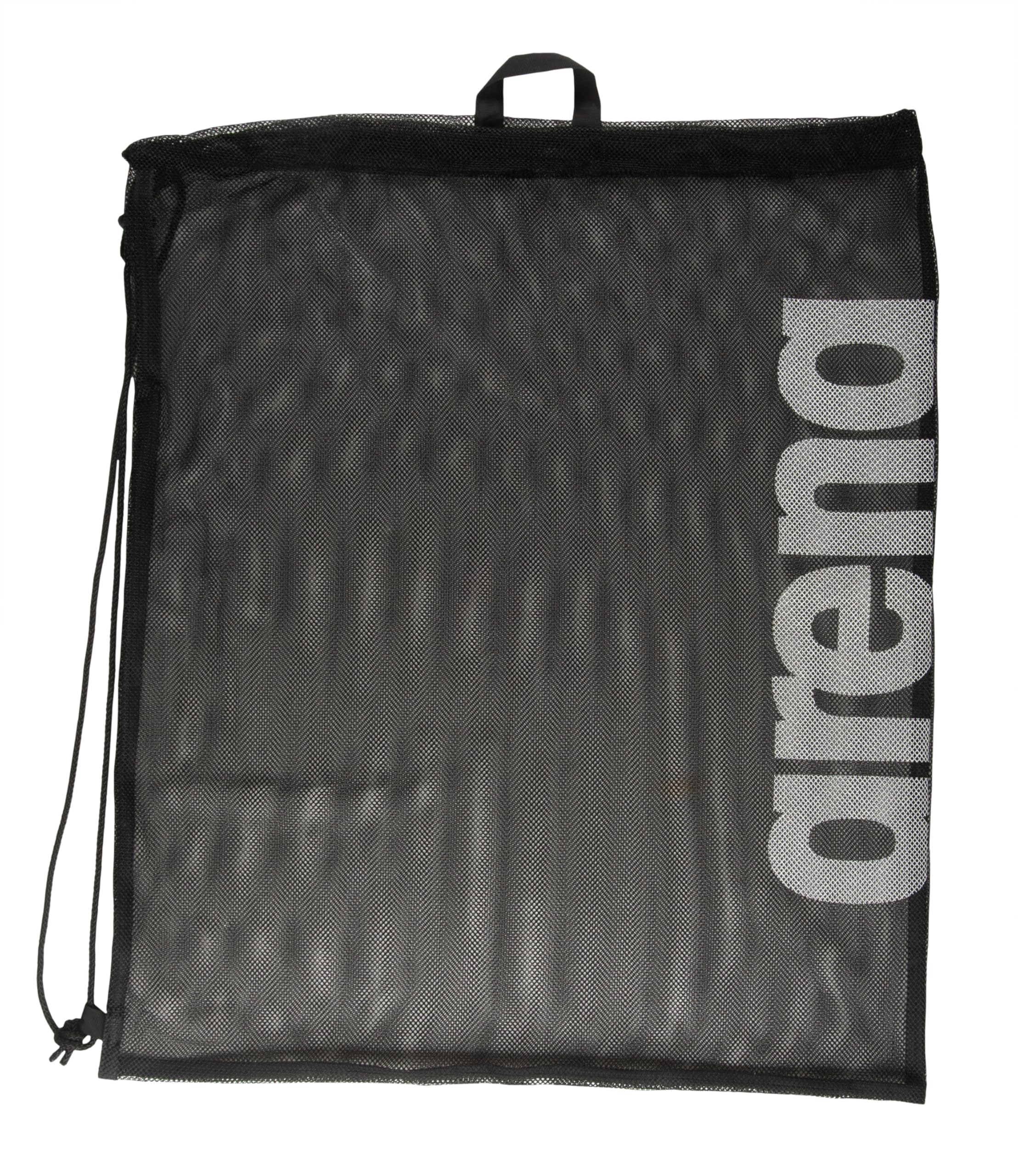 Arena Swim Gear Drawstring Backpack Pool and Gym Bag Black Mesh Bag