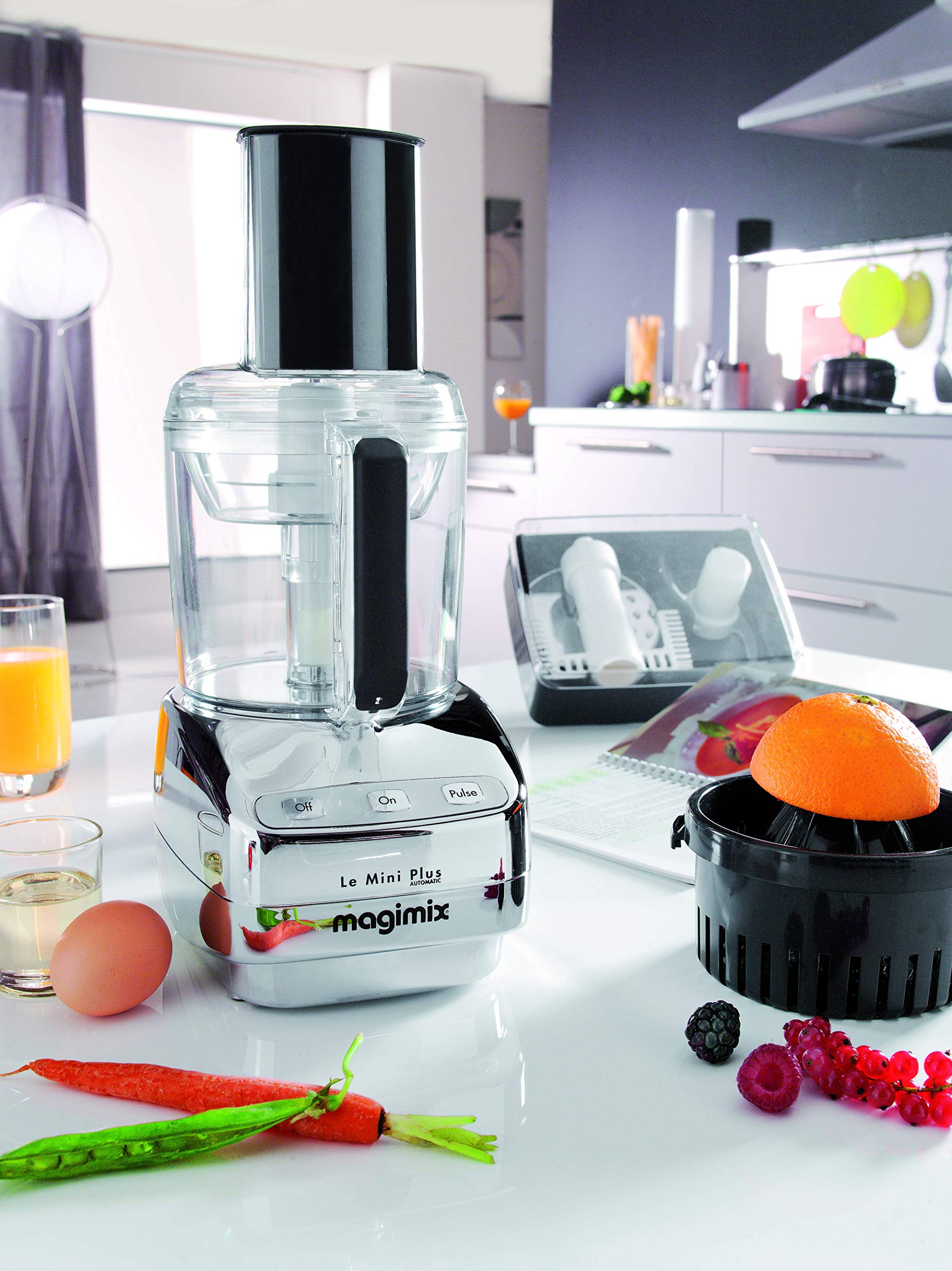 Image secondaire de Magimix Mini Plus Zilver/Zwart Robot Culinaire 9.7 livres 400W Sécurité Verrou Acier Inoxydable Hachage Lavage à la main