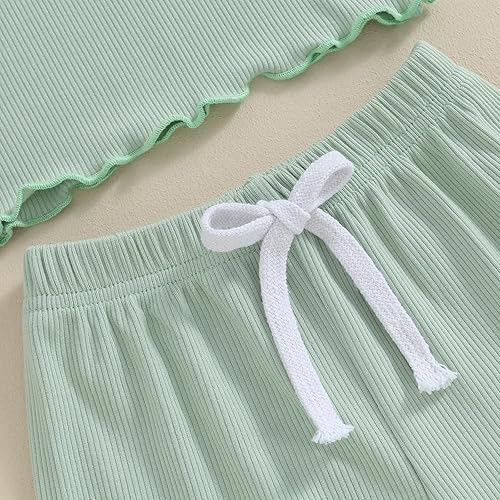 Miniatura 6 de Pivanzore Conjunto de verano para bebé niña, camiseta de manga corta, pantalones cortos para bebé, 2 piezas, conjuntos de niña