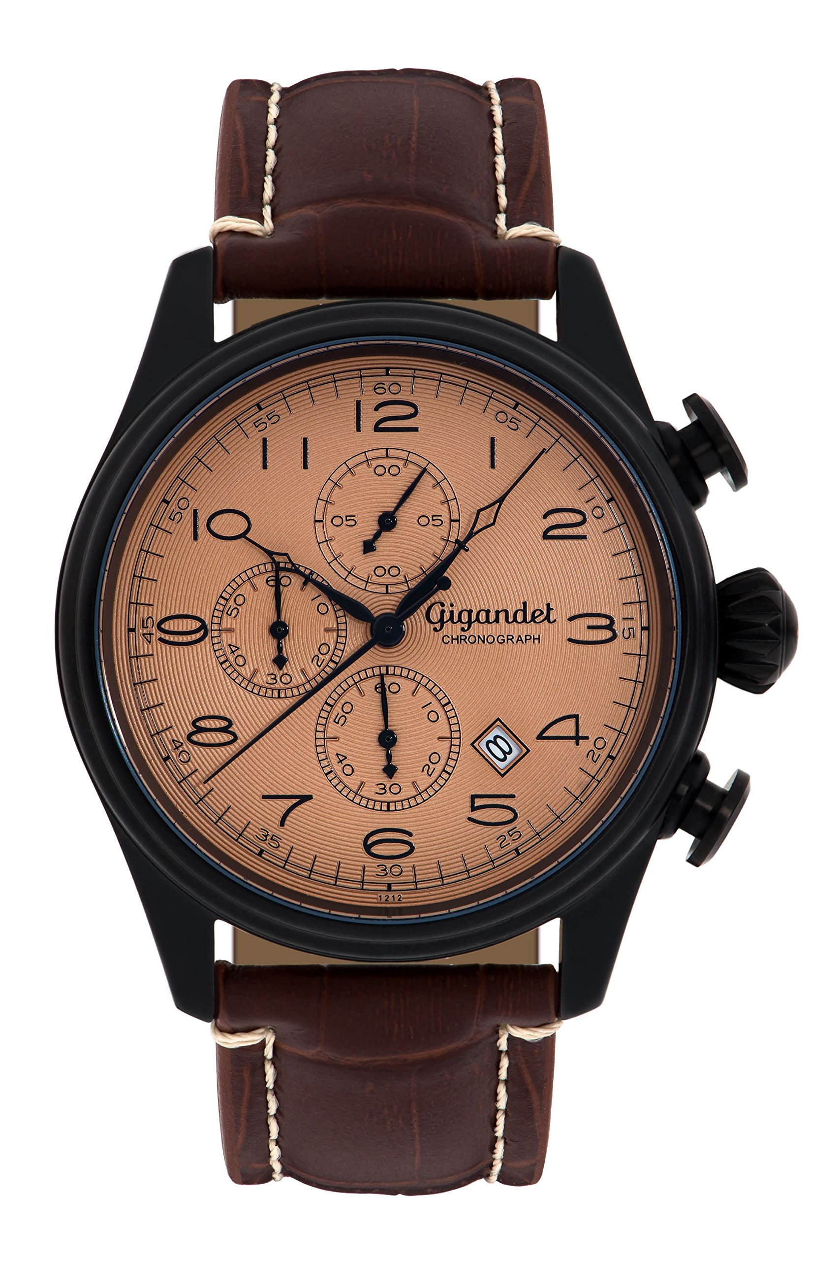 Gigandet G41 – 004 – Watch For Men, Brown Leather Strap