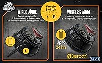Vista 3 de EKIDS - Auriculares Bluetooth Jurassic World para niños, auriculares inalámbricos para SCHOO