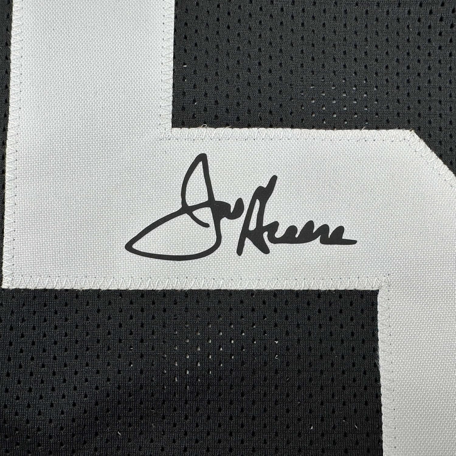 Facsimile Autographed Mean Joe Greene Pittsburgh Black Reprint Laser Auto Football Jersey Size Men's XL