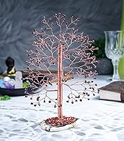 Vista 75 de Rose Quartz Gemstone Tree of LifeNatural Reiki Crystals Gemstone Chakra Tree for Positive Energy, Geode Agate Slice Base, Feng Shui Decor, Good