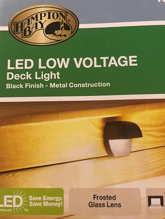 Hampton Bay Low-Volt Black Outdoor Integrated LED Surface Mount Light 1001488968