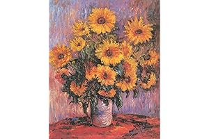 Claude Monet Sunflowers Wall Decor Art Print Poster