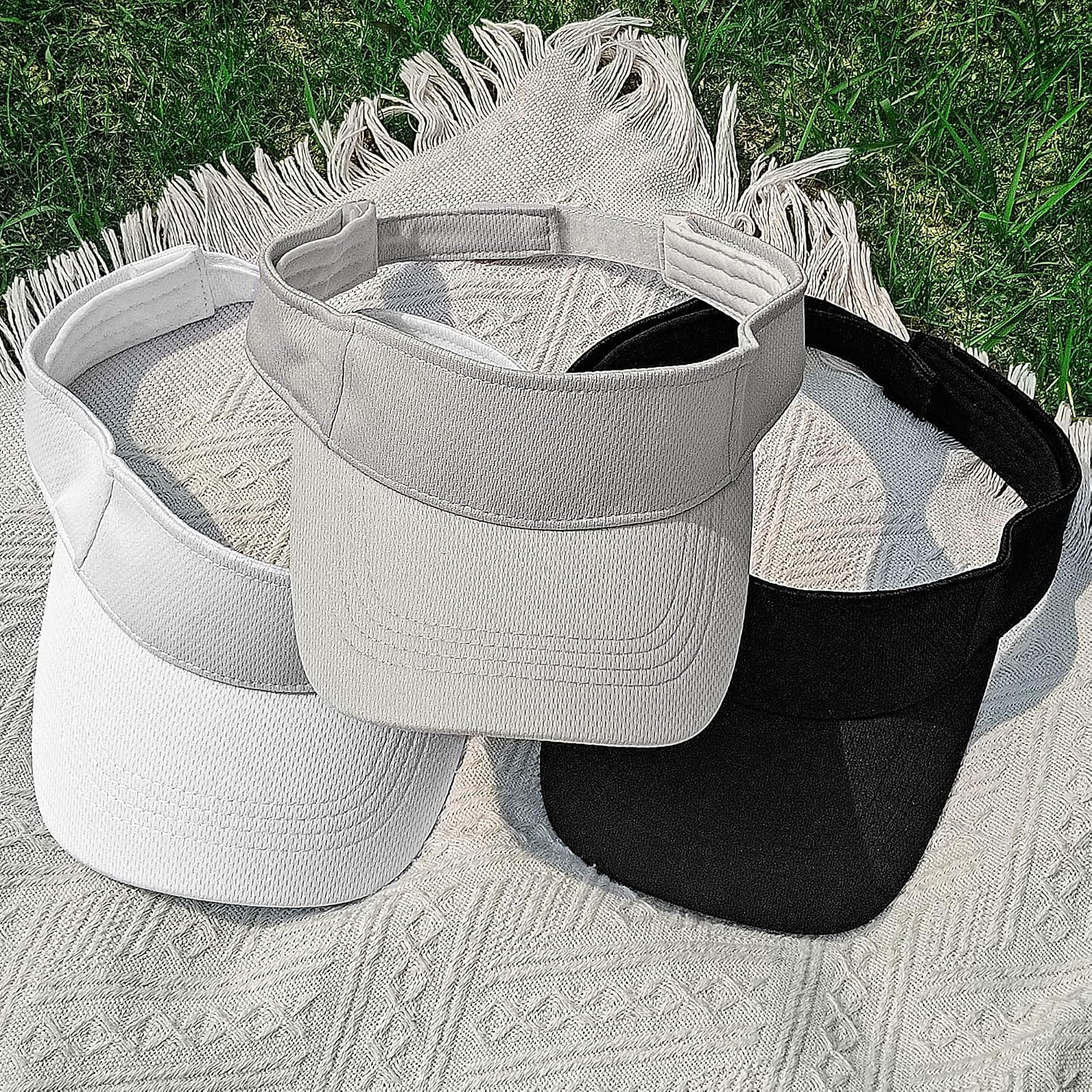 3 Pack Sun Visor Hats Women Adjustable Visors Hat Outdoor Sports Golf Beach Travel Tennis Men Caps