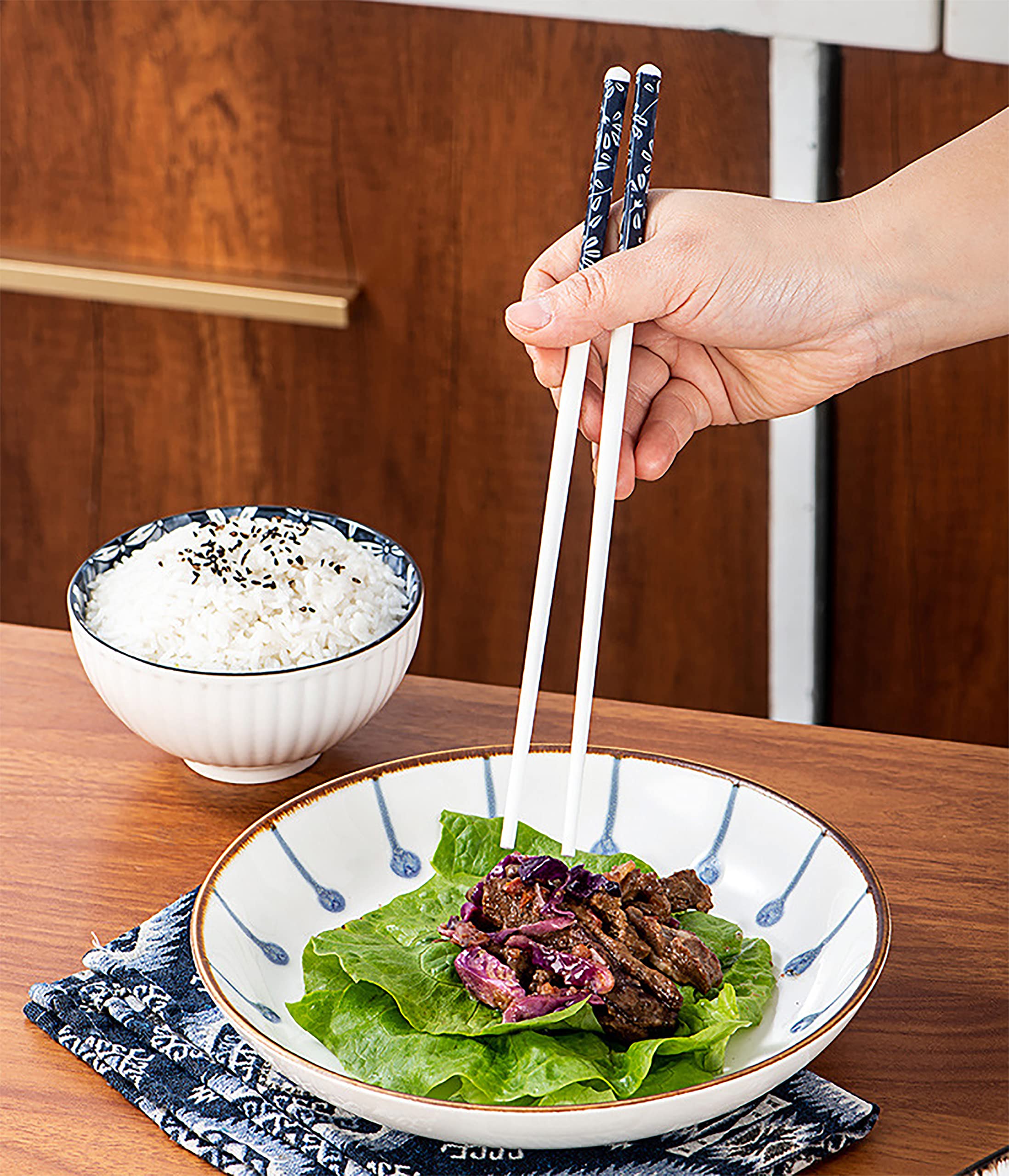 Amazon | セラミック箸 5膳セット 和風 プロセラン箸 中華高級