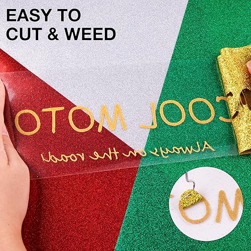 Miniatura 4 de HTVRONT- Rollo de vinilo termotransferible (HTV), 10 pulg x 8 pies pplanchar, pcamisetas, ptodas las máquinas cortadoras- Fácil de cortar y