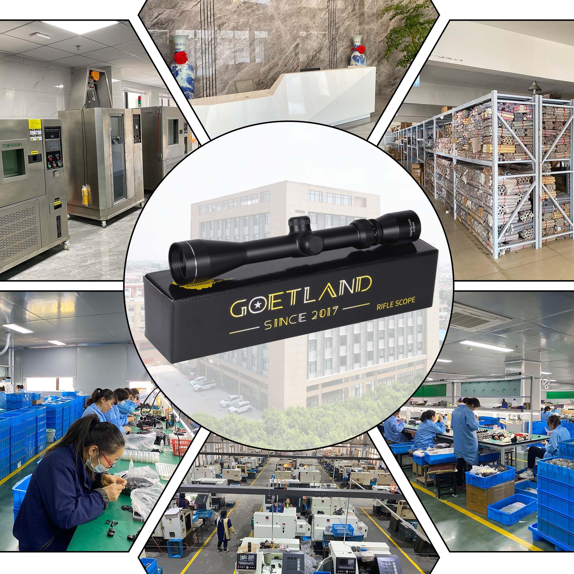 Goetland Gewehr Zielfernrohr 3-9x40 Airsoft Crosshair Optik R4 Absehen mit Montage Ringe SFP für Taktische Jagd Luftgewehr Sportschützen