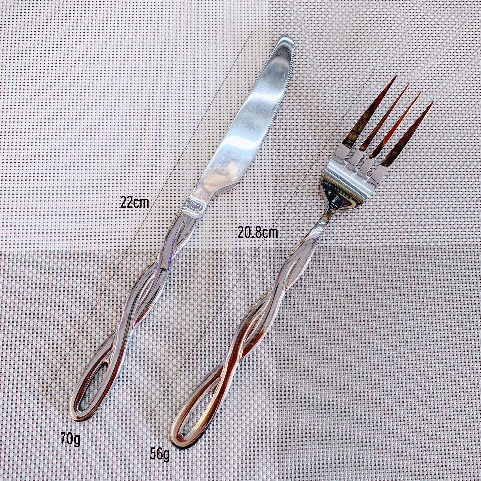 Silberbesteck-Set, Exklusive Kollektion, Edelstahl, Hochglanzpoliert, Küchenutensilien, Tischservice Mit Gabel, Messer Und Löffel, 48-Teilig, Für 12 Personen, Typ 2