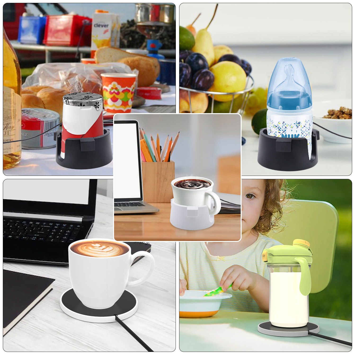 Amazon.co.jp: 「2 in 1デザイン：カップホルダー+加熱マット