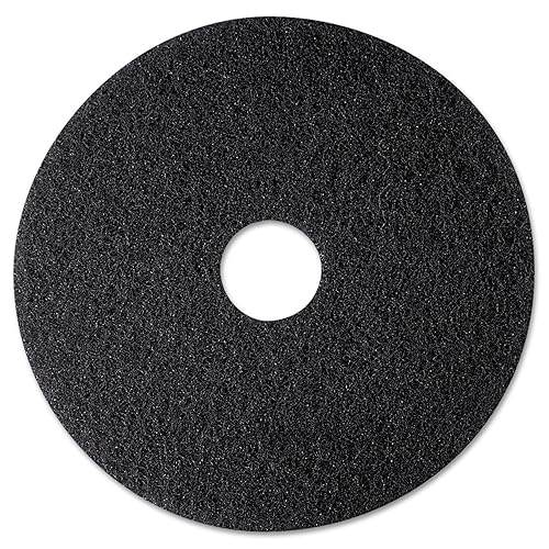 Almohadilla de cuidado de pisos de alta productividad 3M 7300, para máquina (paquete de 5), 12 pulgadas, Negro, 5