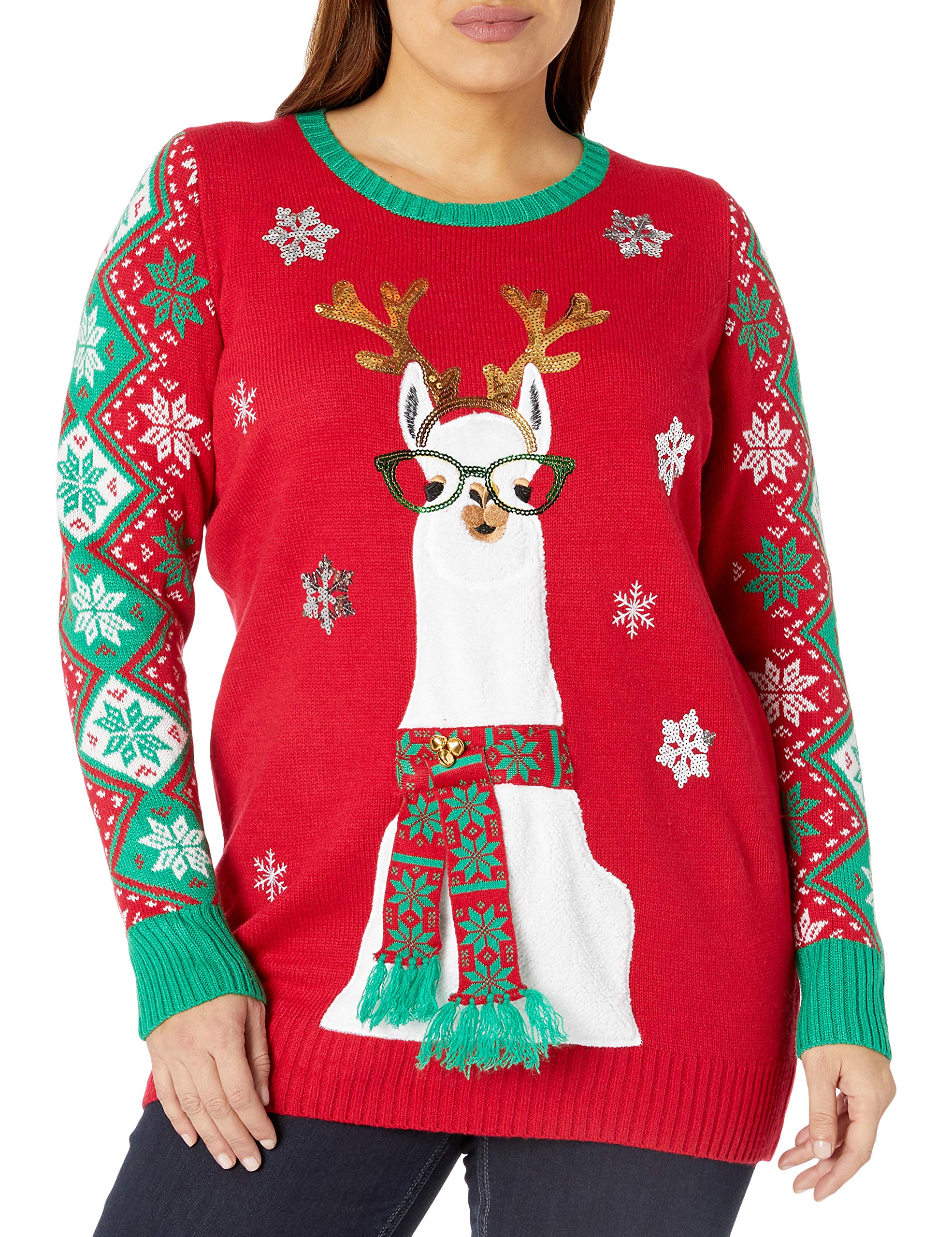Blizzard Bay Women's Ugly Christmas Llama Sweater
