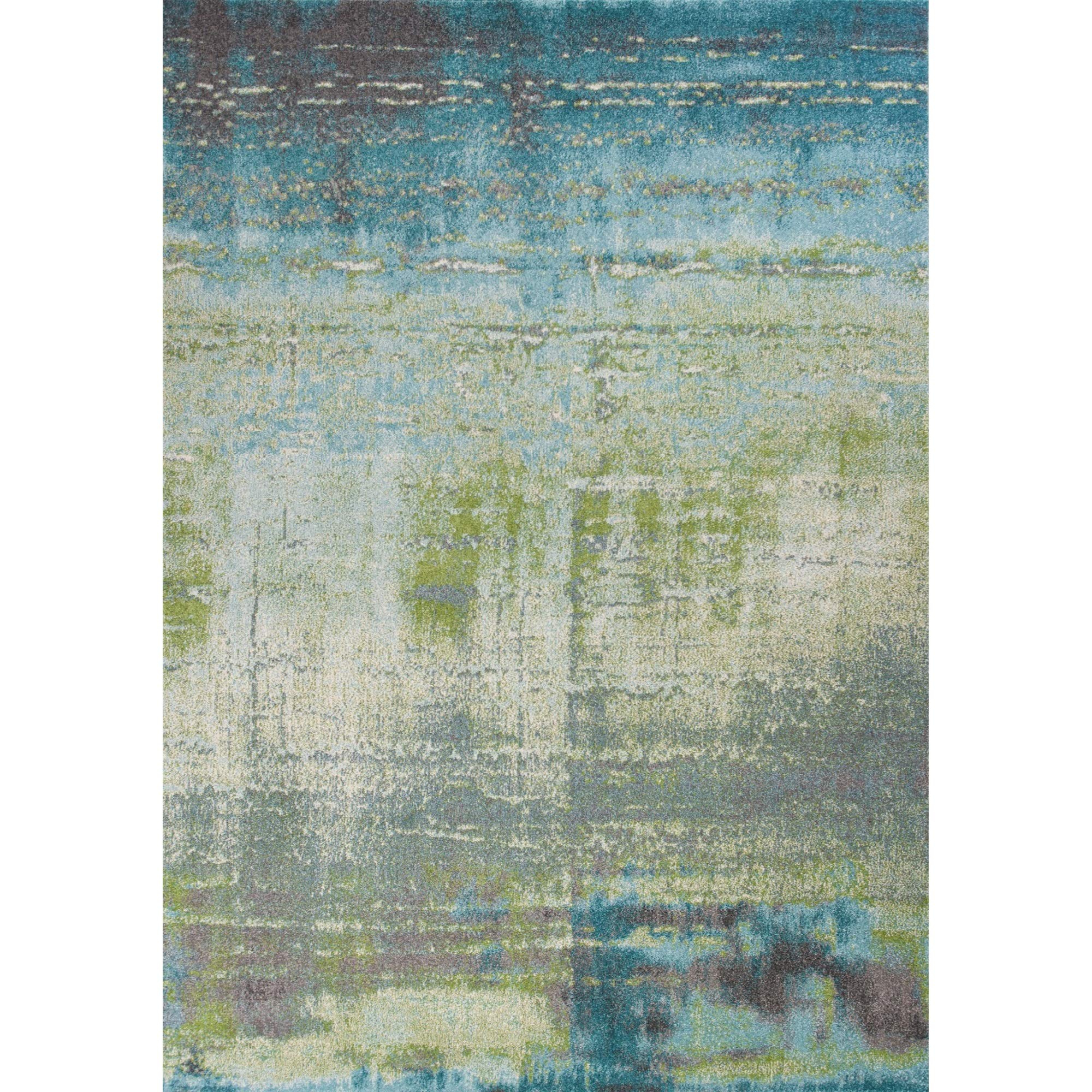 Kas RugsIllusions 6206 Blue/Green Escape Rug in Blue/Green, 6'7" x 9'6" (ILL620667X96)