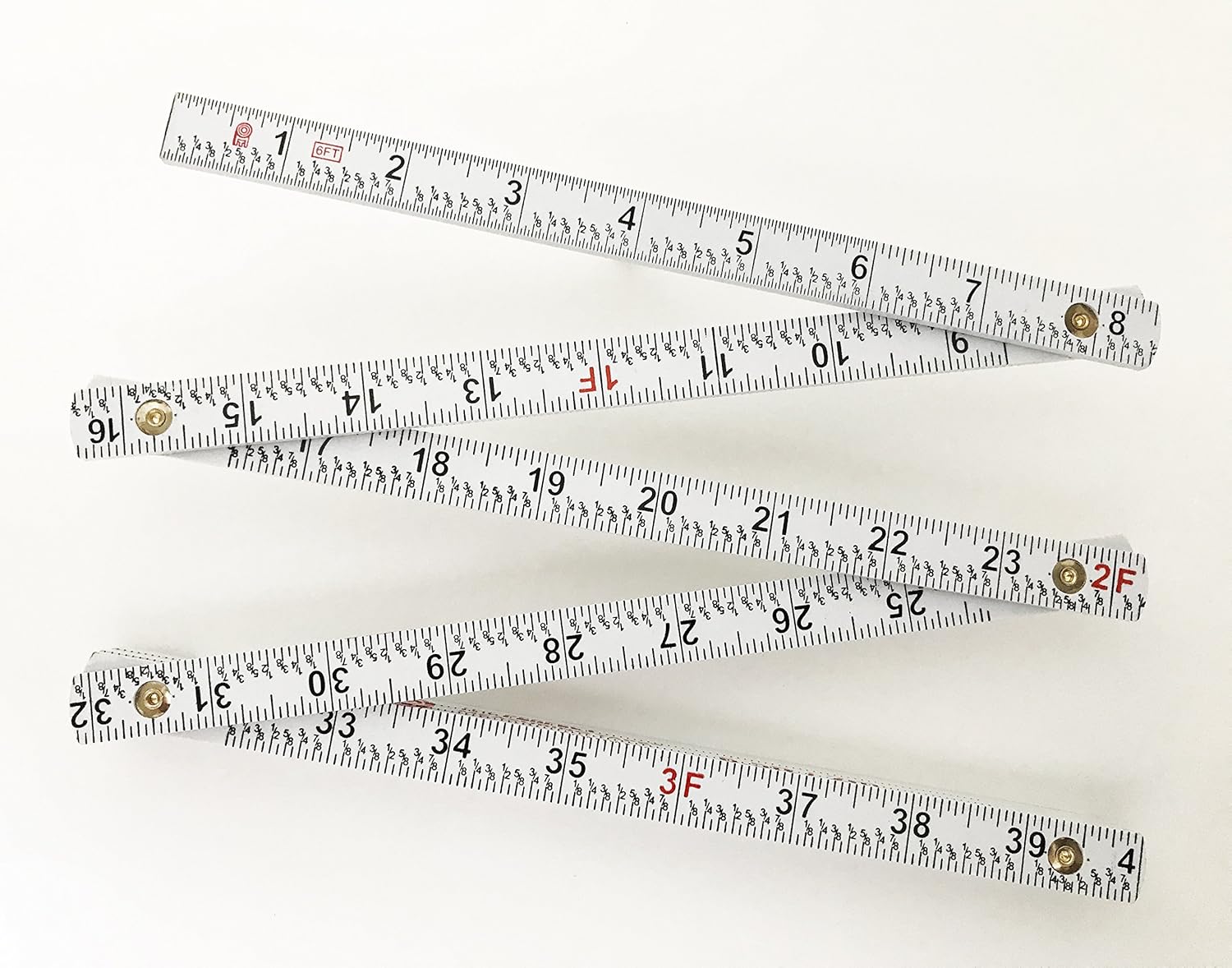 PERFECT MEASURING TAPE Co. FR-72 Carpenter's Folding Rule Lightweight Composite Construction Ruler with Easy-Read Inch Fractions - 6.5ft / 2m : Tools & Home Improvement