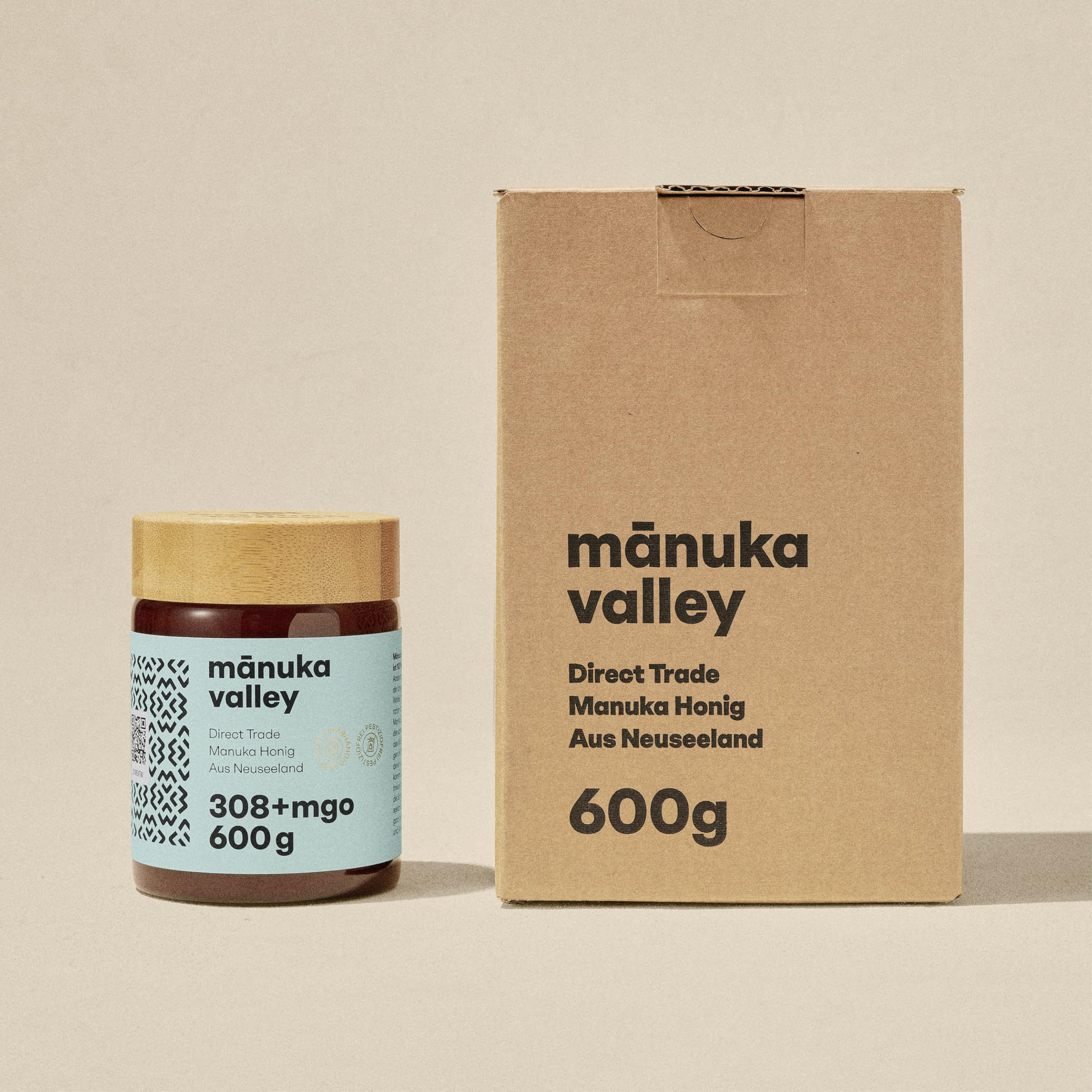MANUKA VALLEY – Manuka Honig mit 308+ MGO im Glas. 600 g. Laborgeprüft und zertifiziert – 100 % natürlicher Manuka-Honig aus Neuseeland. Cremiger, milder und zarter Manukahonig