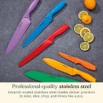Cuisinart Advantage 12-Piece Knife Set, Bright (6 Knives and 6 Knife Covers)
