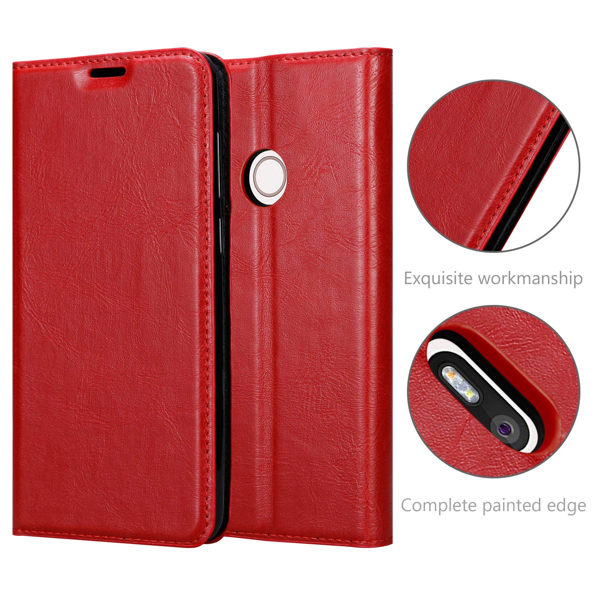 Cadorabo Custodia Libro per BQ Aquaris X5 Plus in Bruno Café