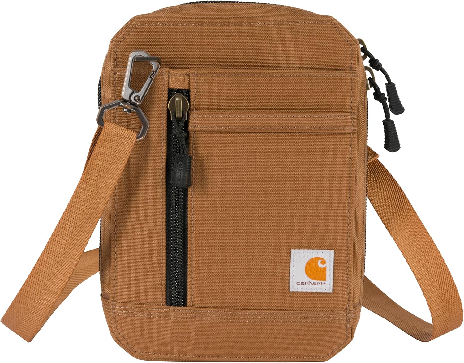 Carhartt 700D Nylon Duck Crossbody Wallet, Perfect for Concerts and Sporting Events, Brown