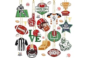 15 Pcs DIY Diamond Painting Football Keychain
