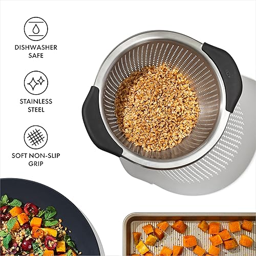 Miniatura 5 de OXO Good Grips - Colador de acero inoxidable (3 cuartos de galón)