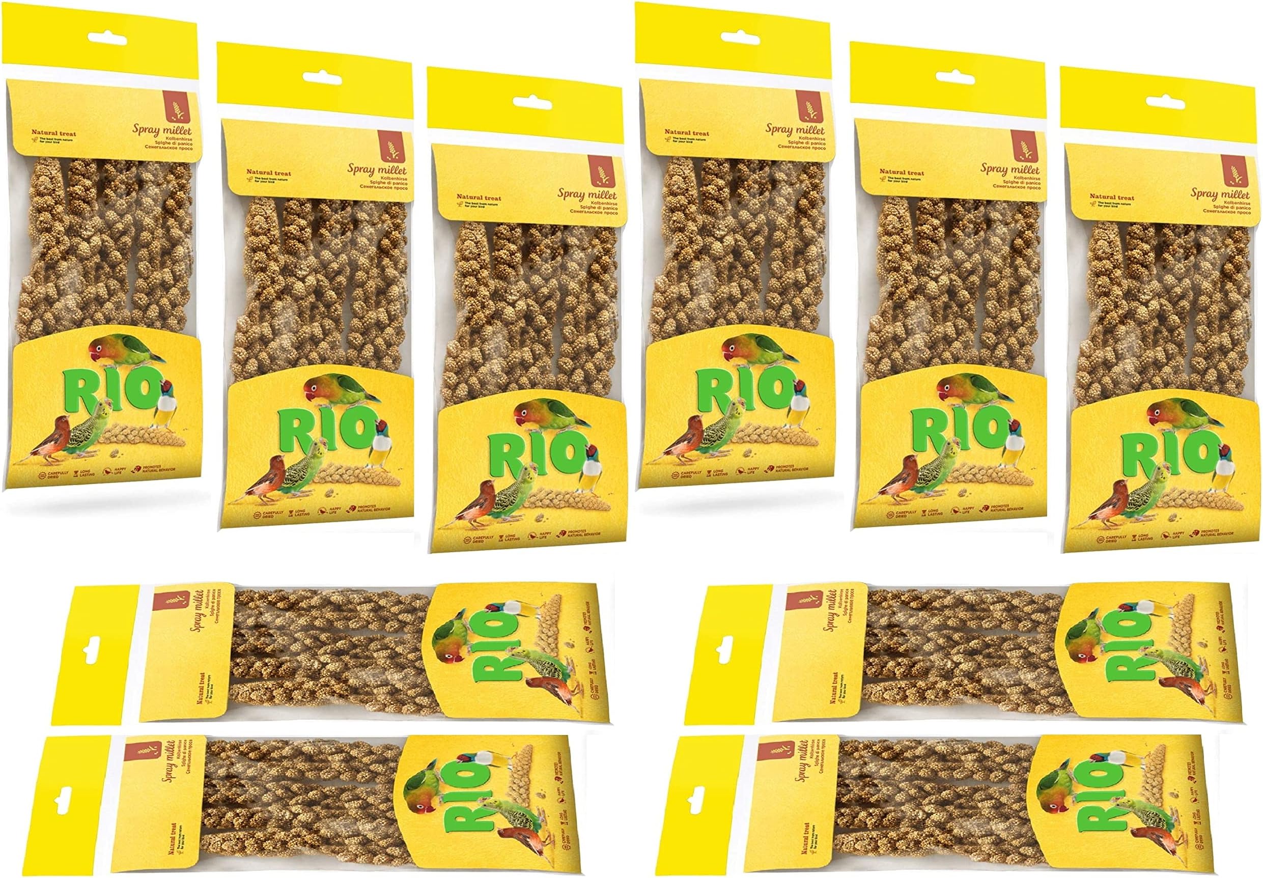 Rio Spray Millet Natural Feed (100 GMS (Pack of 10))