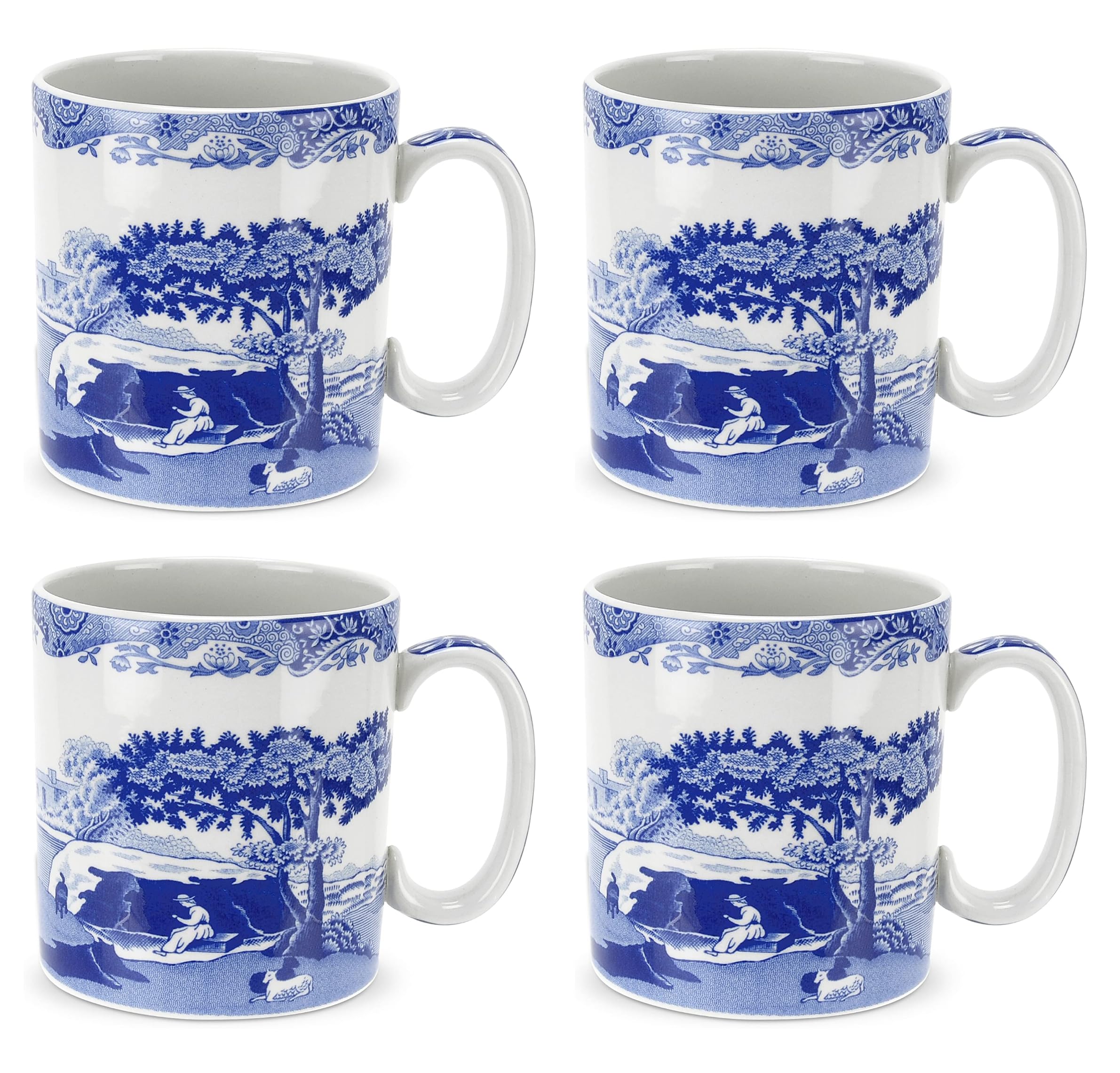 Amazon.com: Spode Blue Italian 16 盎司(約473.6 毫升)巨型杯- 風景