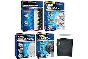 Fluval Canister Filter Maintenance & Replacement Filter Media Kit for Optimal Tank Performance