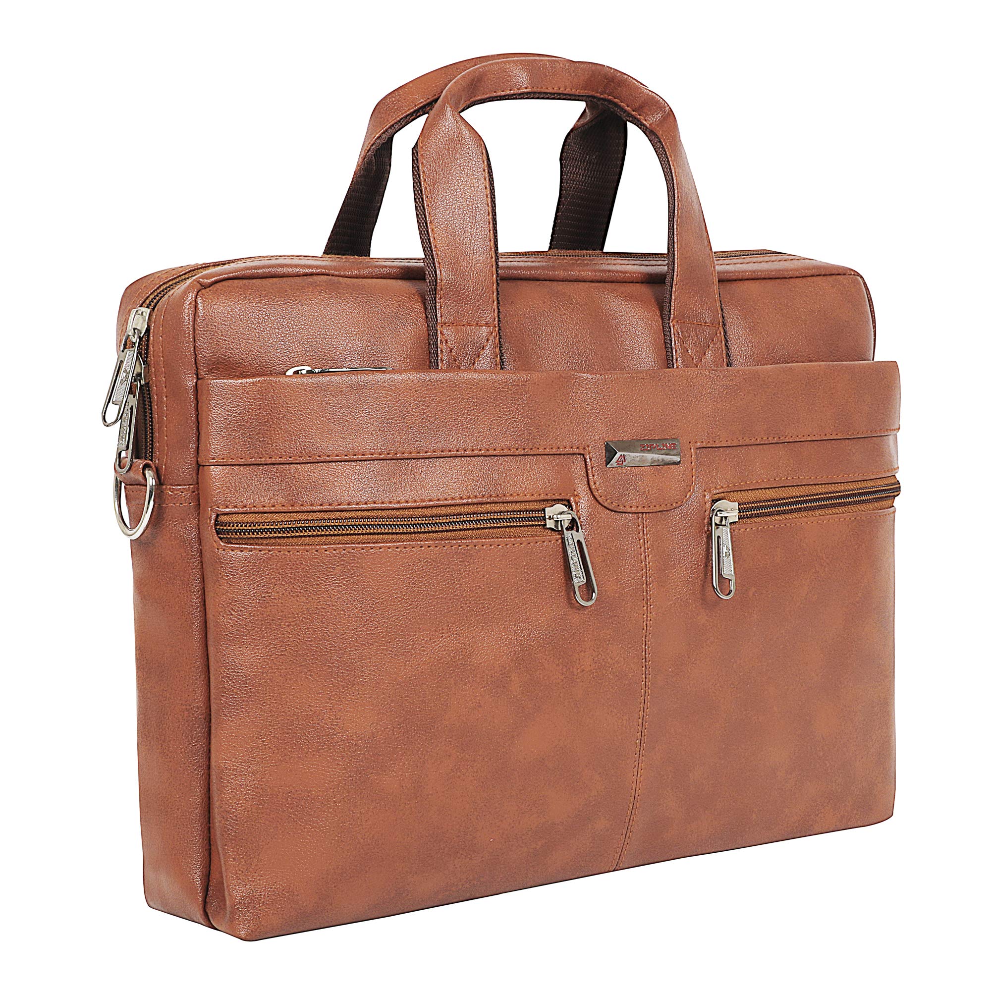 Zipline Office Synthetic Leather laptop bag for Men women, 15.6" compatible laptop Messenger Bags for Men & Women (1-Tan Bag) (B08XW39GLJ) Amazon Price History, Amazon Price Tracker