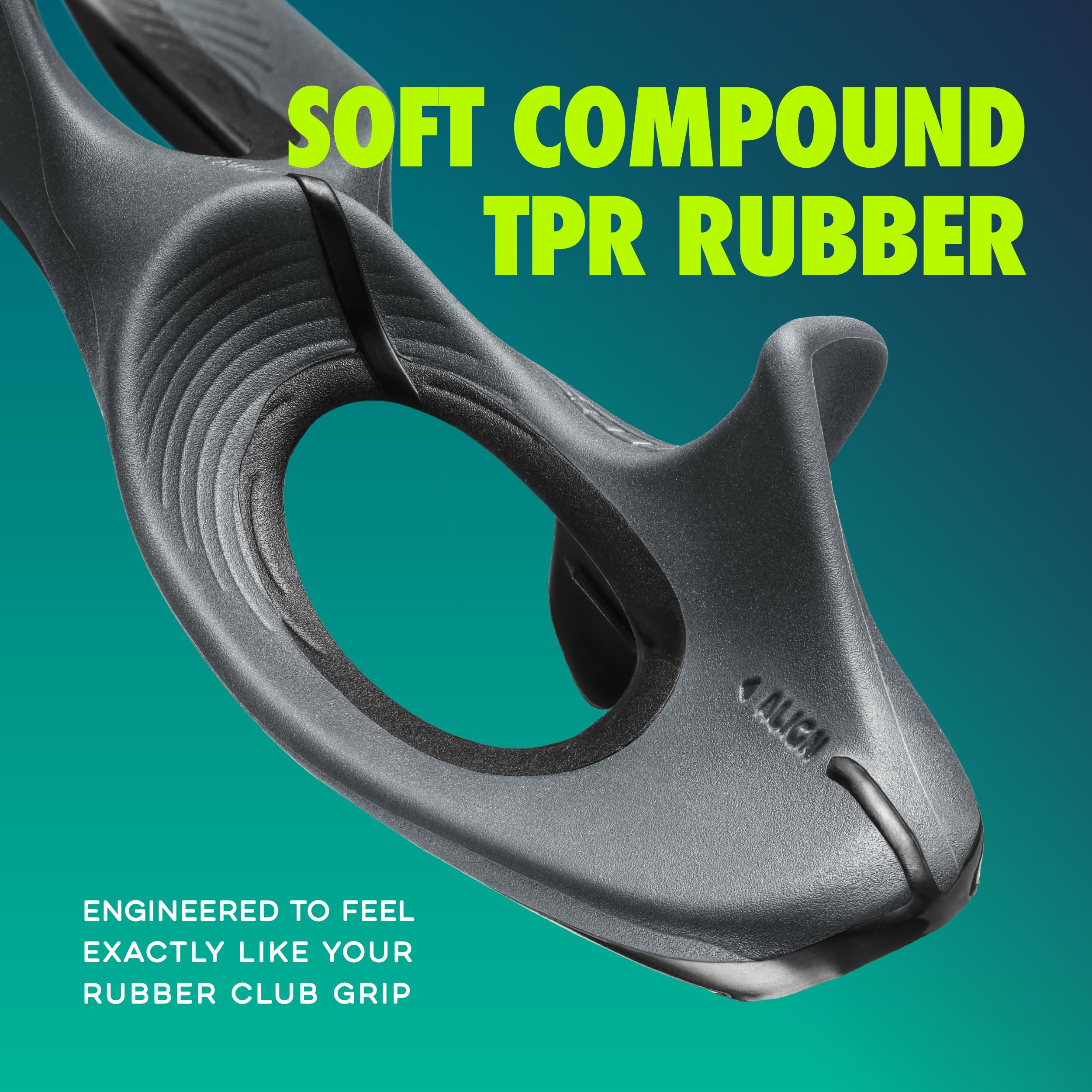 GOLF-GRIP™ Golf Grip Trainer for Left & Right-Handed Golfers – Snap-On Rubber Golf Training Aid for Proper Hand Position & Swing Technique – Hit Straighter, Longer Shots & Fix Slices or Hooks