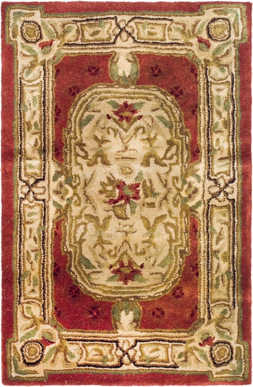 SAFAVIEH Classic Collection 2' x 3' Burgundy CL755A Handmade Traditional Oriental Premium Wool Accent Rug