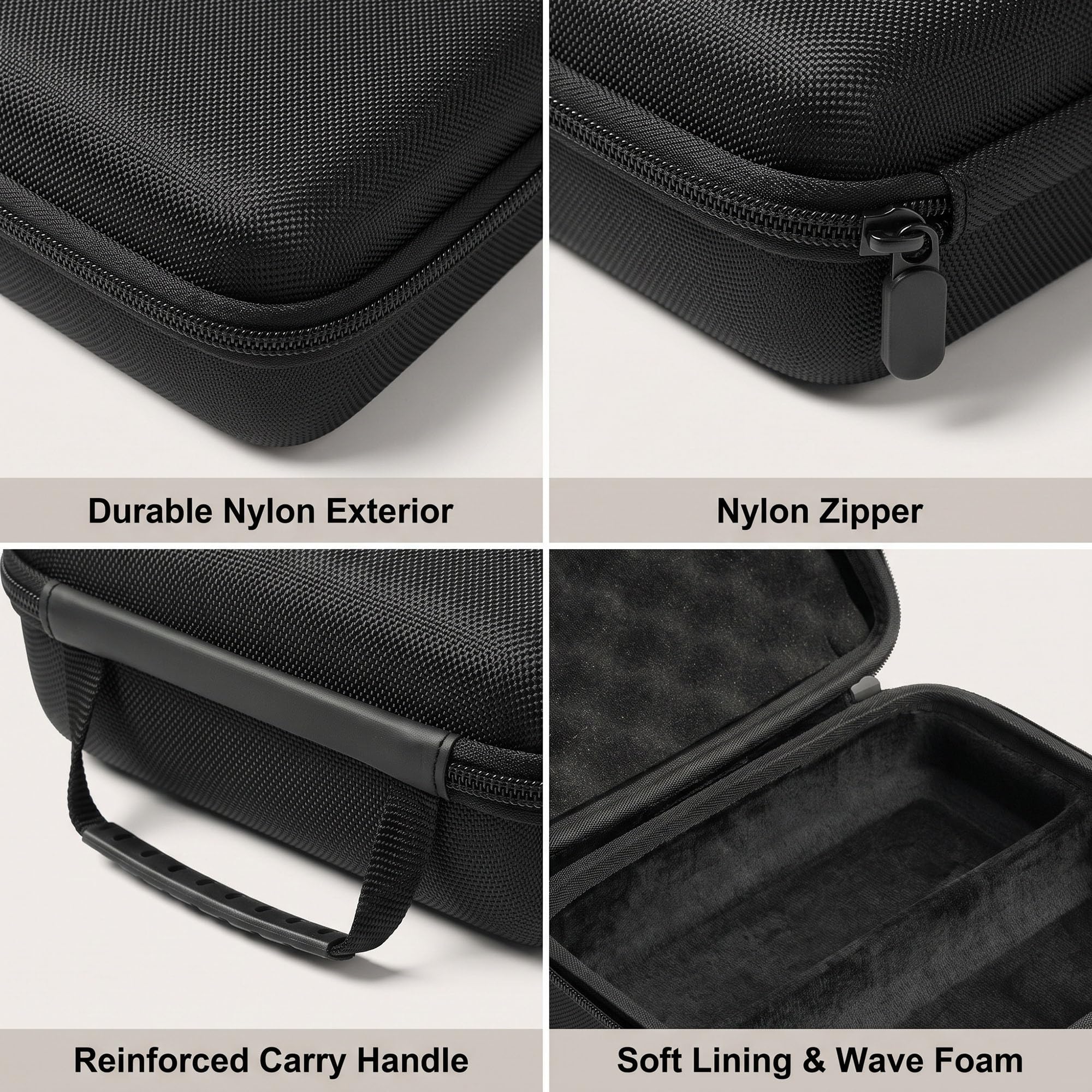 Étui de voyage rigide à 6 emplacements pour montres pour homme, boîte rigide pour affichage et organisation (noir, 6 emplacements avec 2 compartiments)