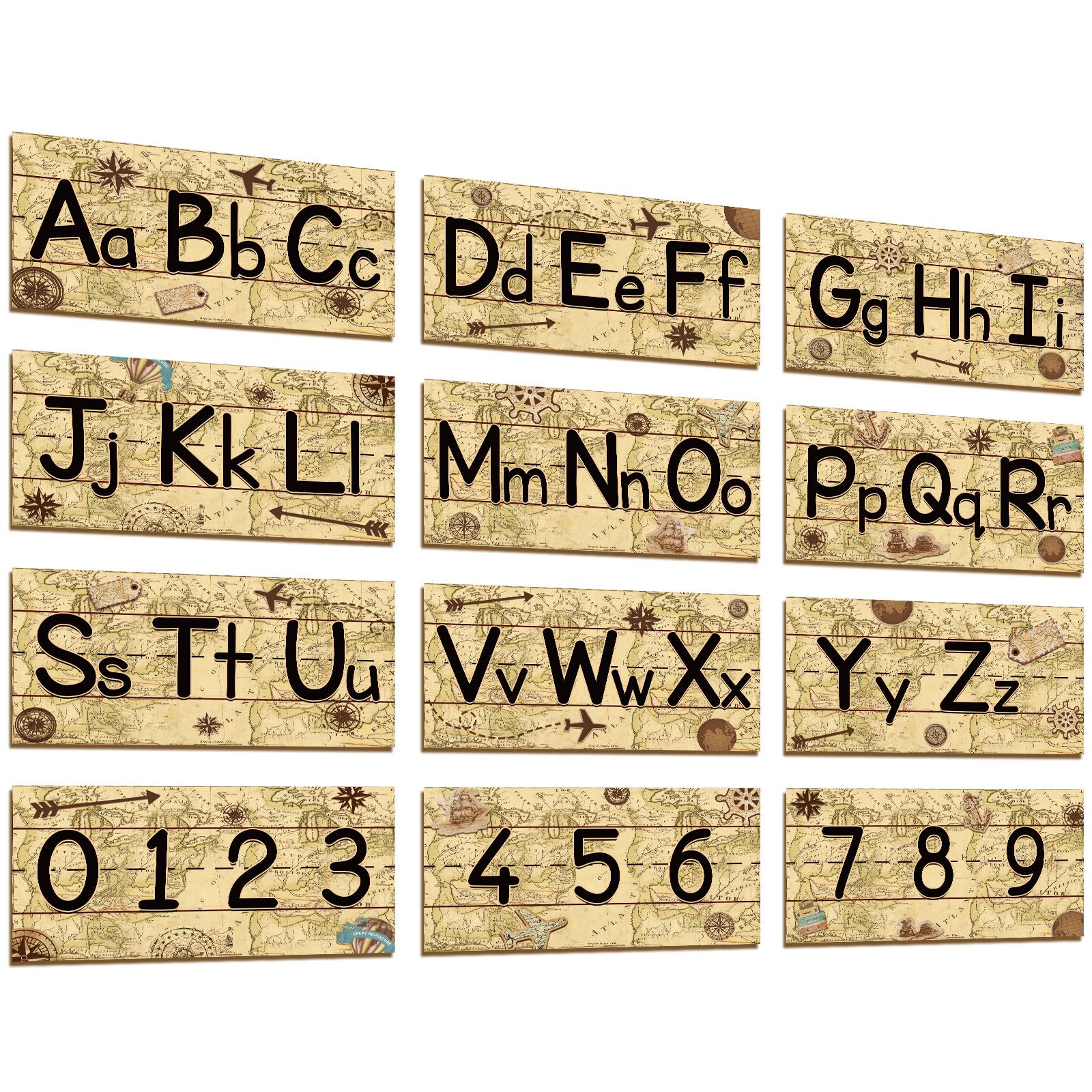 Buy CapodaCapoda 12 Pieces Alphabet and Numbers Bulletin Board Set