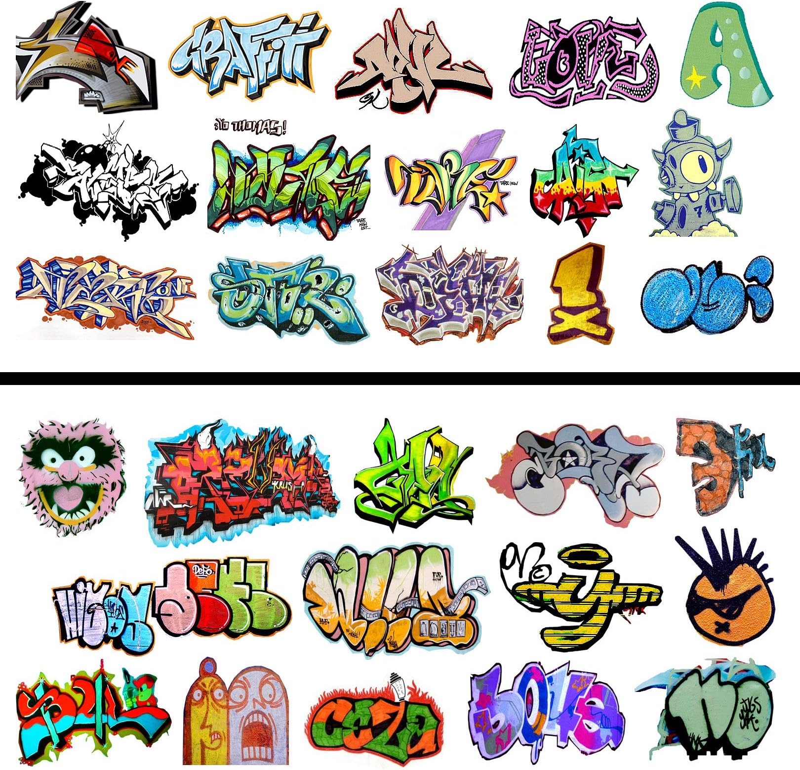 HO Scale Graffiti Waterslide Decals 2-Pack #8 - Weather Your Box Cars, Hoppers, & Gondolas!