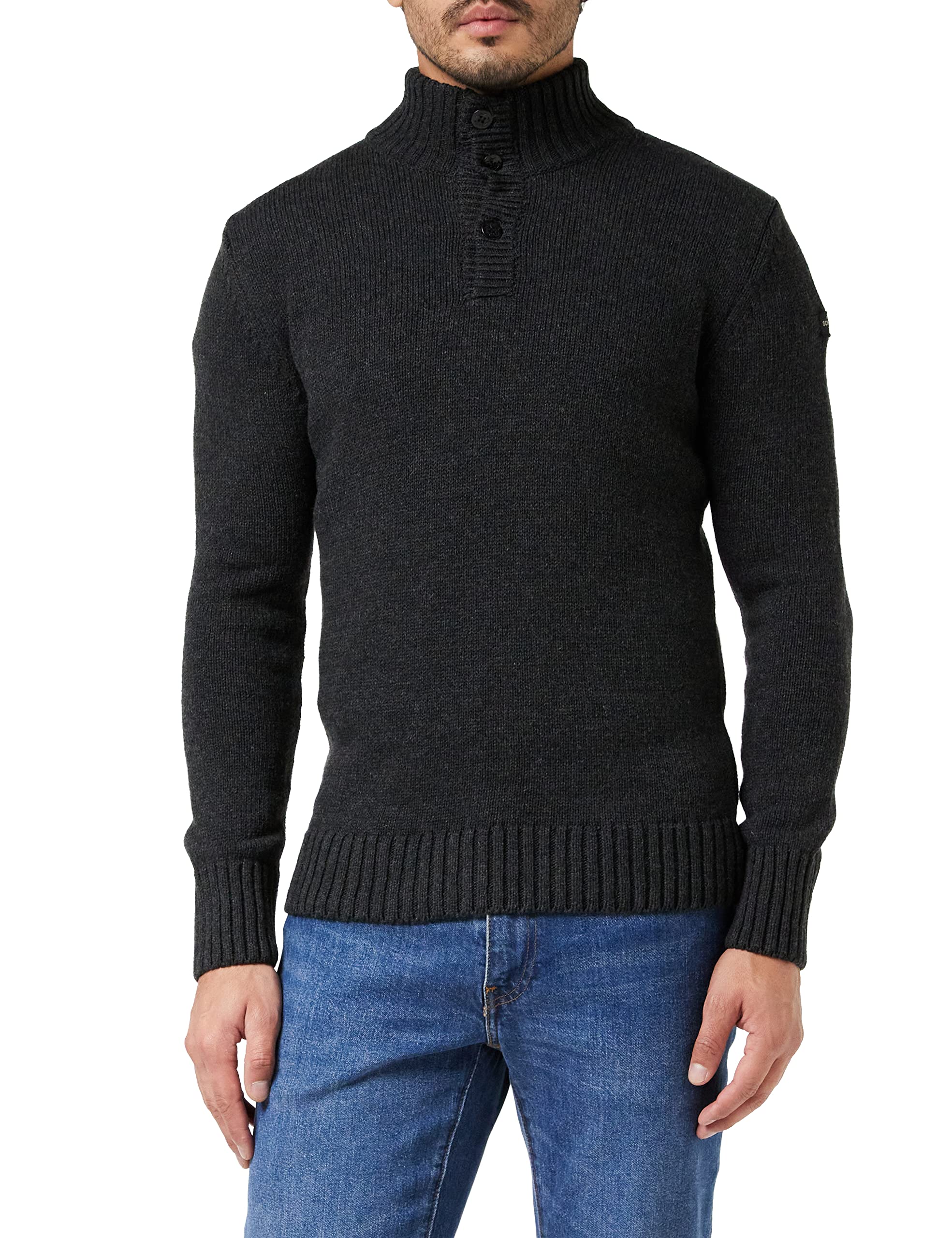 Schott NYC Men's Ploutrider4 Sweater Not Applicable, Anthracite, XXX-Large