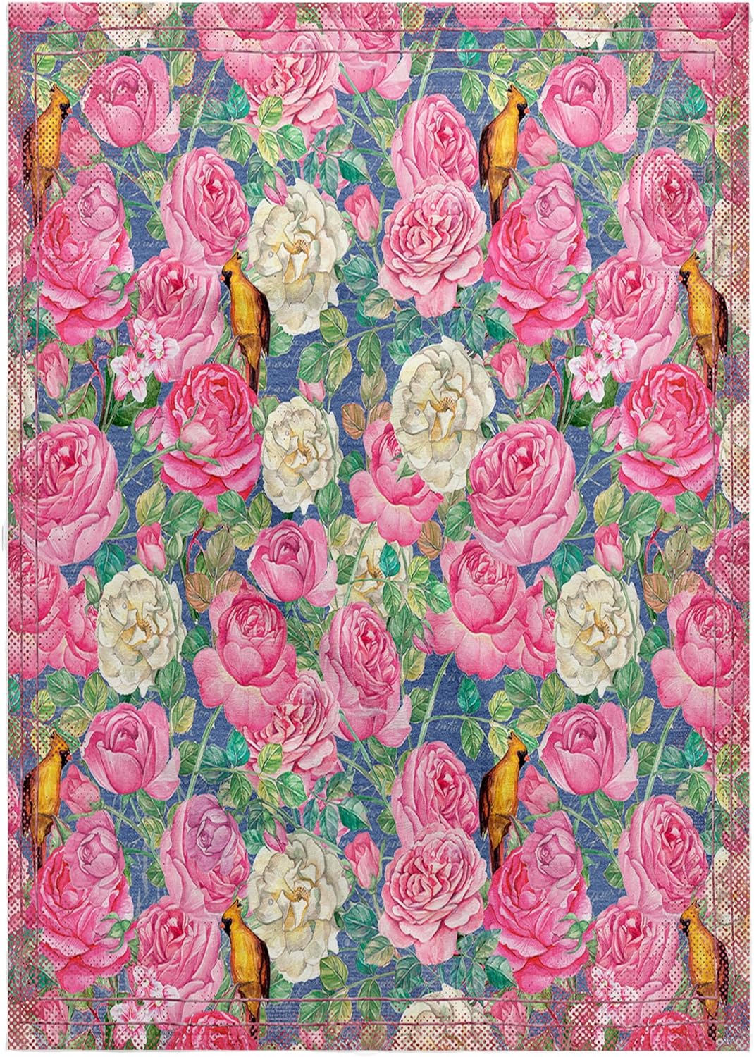 3dRose Lovely Roses Flowers Pattern in Pink Colors 22x30 Bath Hand Pool Towel