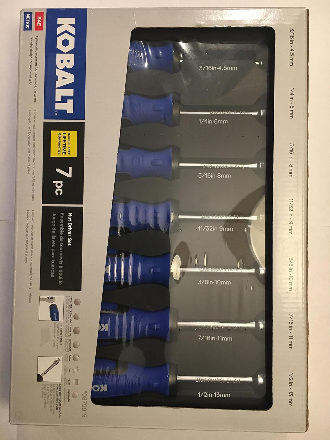 Kobalt 7 pc Nut Driver Set SAE & Metric Tools & Home Improvement