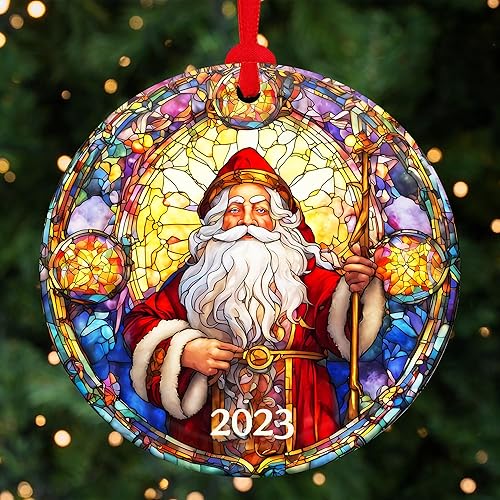 Adornos de Navidad de Navidad, adorno colgante de madera de Navidad, adornos religiosos de Navidad, ideas (estilo 3)