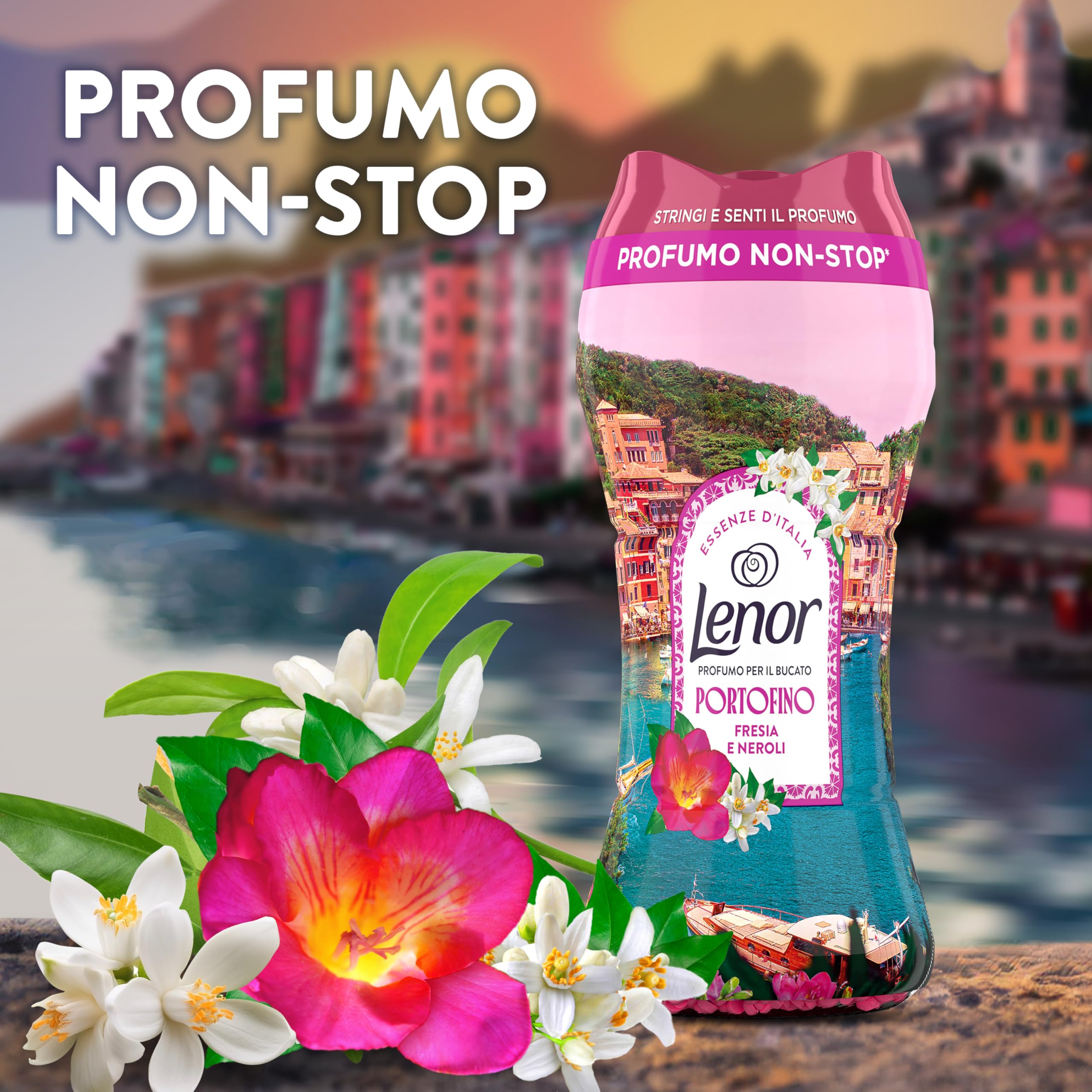 Lenor Profumatore Bucato Lavatrice, Perle Profumate, Portofino, Maxi Formato 6 x 195g, Intensificatore Di Profumo