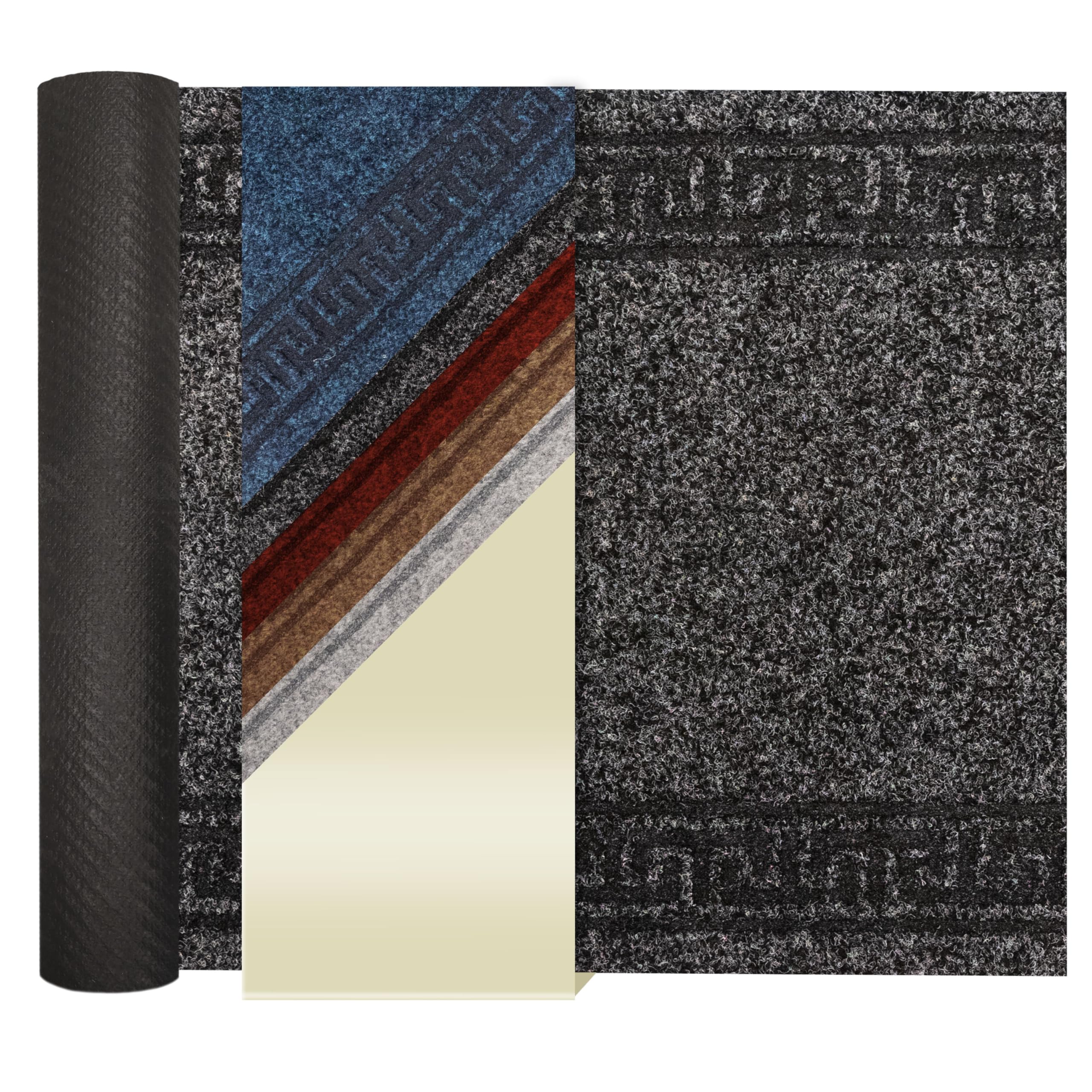 Primaflor Schmutzfangläufer Olympia | 100x300 cm | Anthrazit | Rollenware