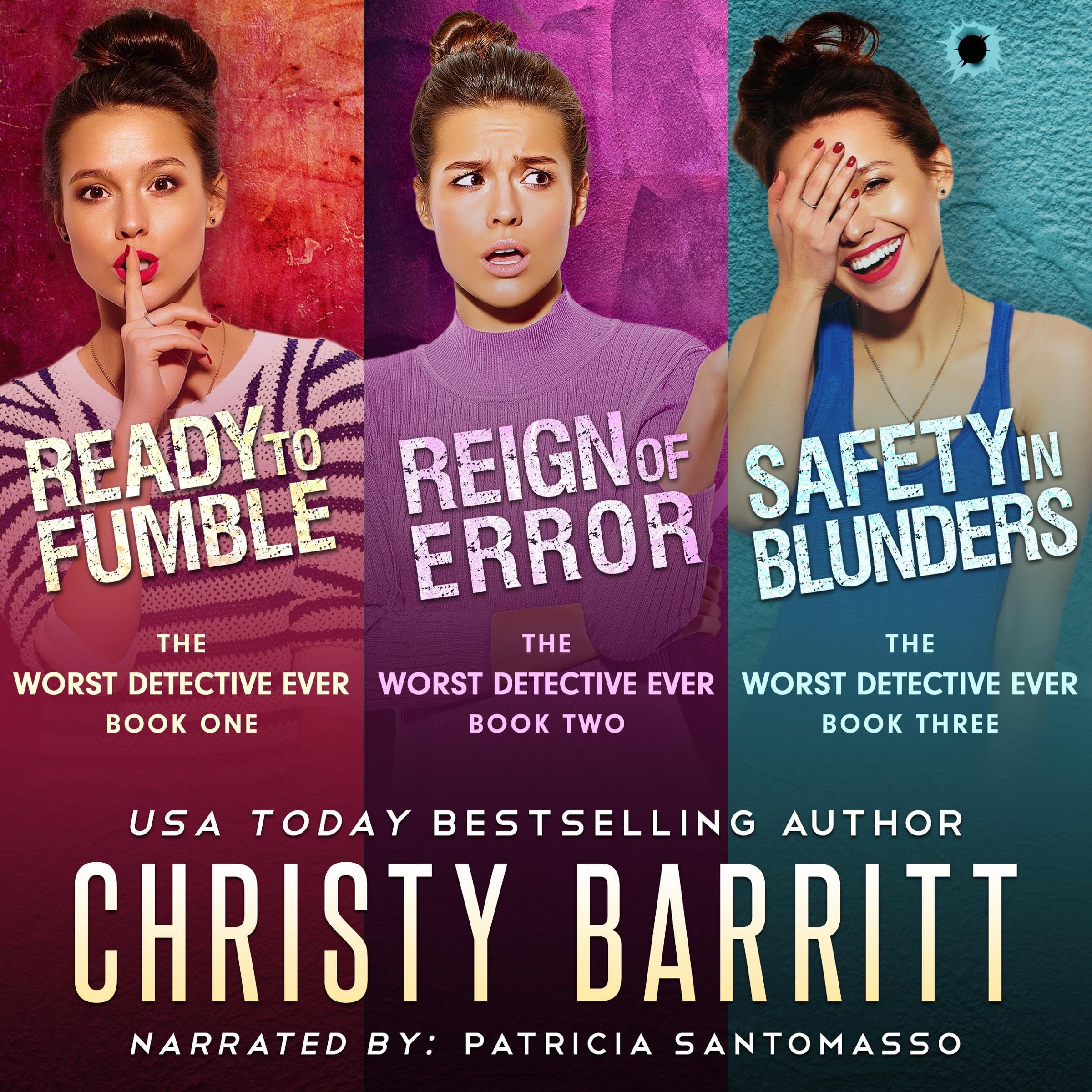 Cover art for The Worst Detective Ever Mystery Series, Books 1-3