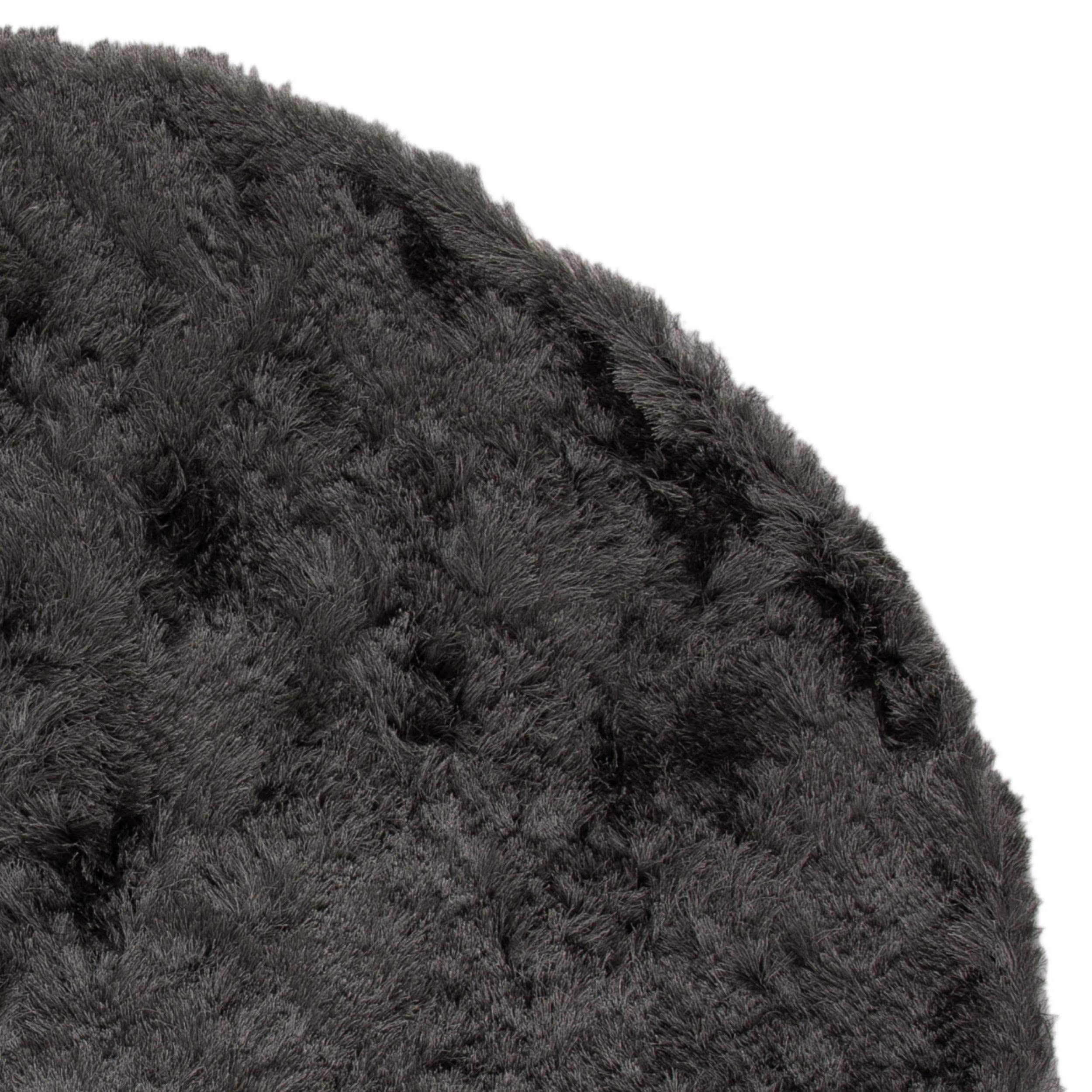 SAFAVIEH Shag-Teppich Paris Kollektion – Hoher Flor, Titan, 152x152 Cm, Für Wohnzimmer & Schlafzimmer