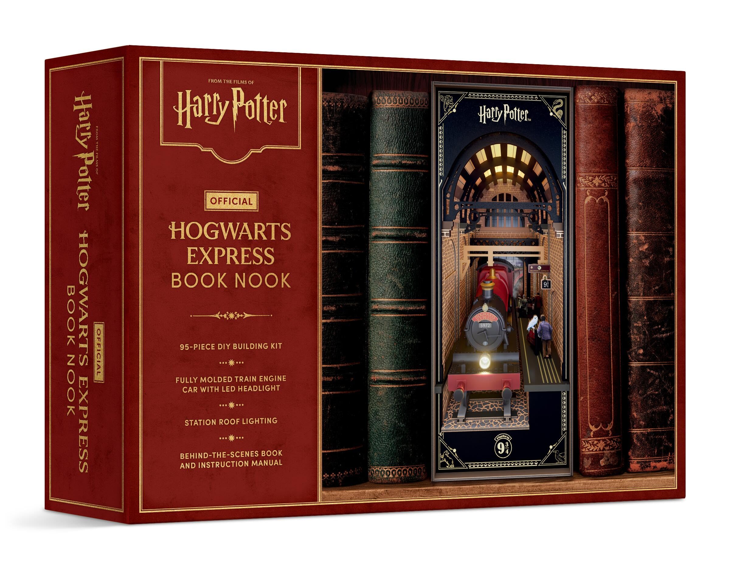 Hogwarts Express Book Nook Harry Potter serre-livres lumineux et maquette train miniature DIY